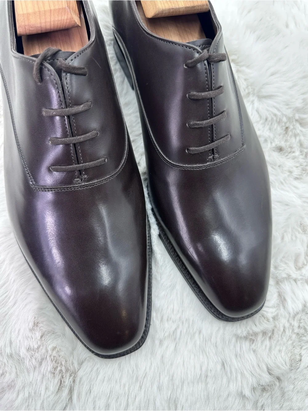 John‎ Lobb Becketts Dark Brown Misty Oxfords UK 9EE US 10EE New